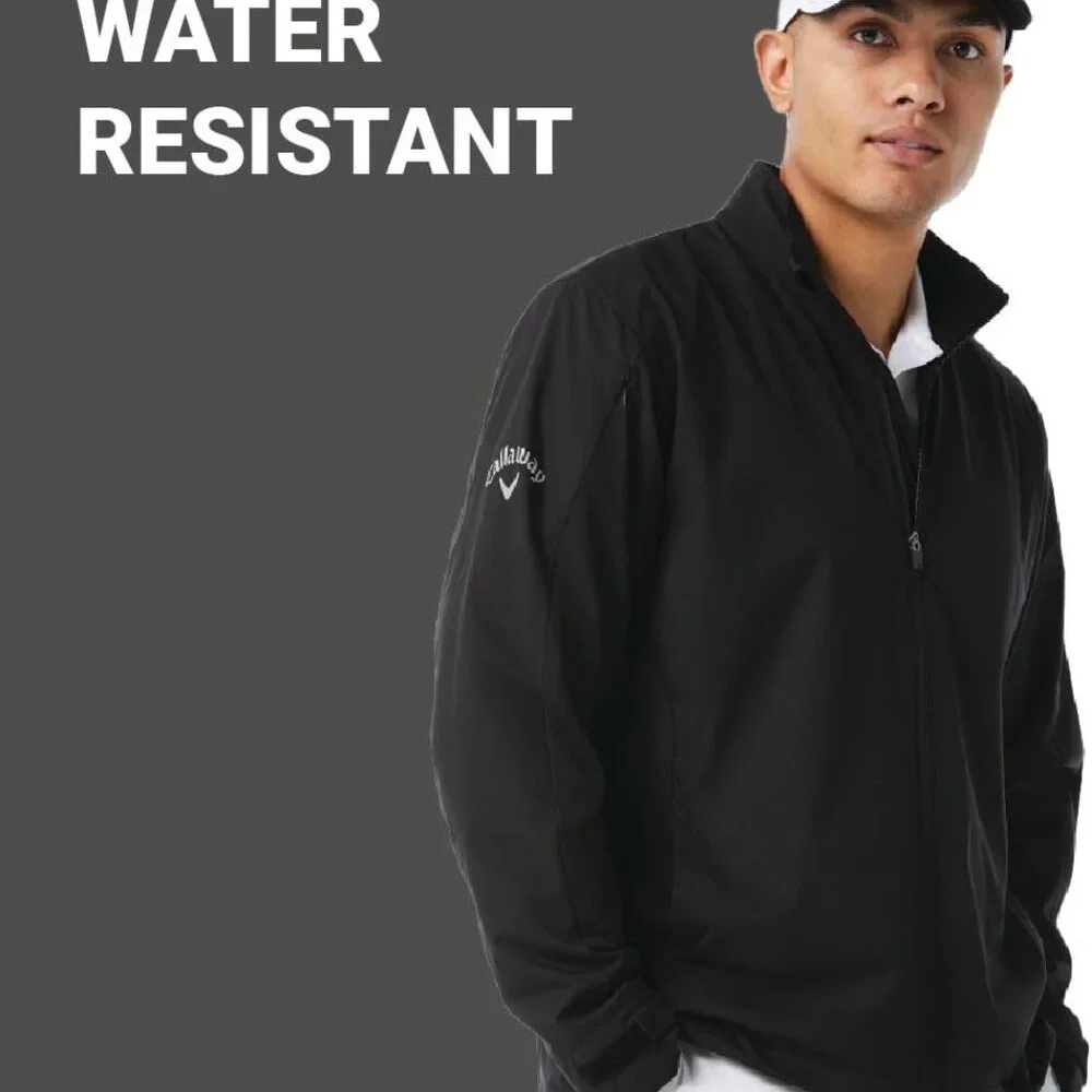 All-Weather Men's Long Sleeve Golf Windbreaker - Thermal Layer & Extended Sizes